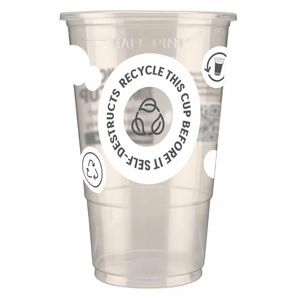 eGreen Printed TWOinONE Flexy Half-pint Glass CE Marked to Line (Pack of of 1000) - FU894 - 1
