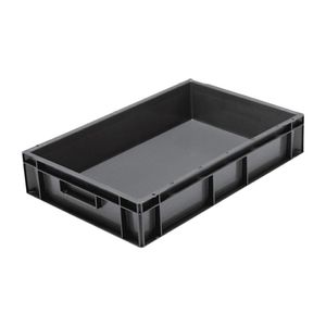 Grey Solid Stacking Container Medium 600x400x120mm - FU496 - 1