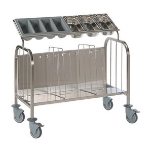 Matfer Bourgeat Low 400 Plate and Cutlery Trolley - HP725 - 1