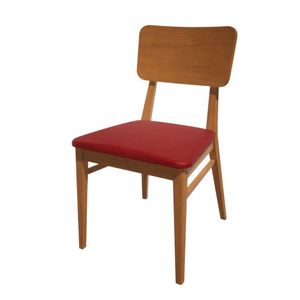 Bolero Bespoke Brenda Side Chair in Red/Oak - HT936 - 1