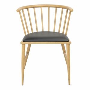 Bolero Harrowdene Padded Metal Side Chairs Wood Effect (Pack of 2) - FU528 - 3
