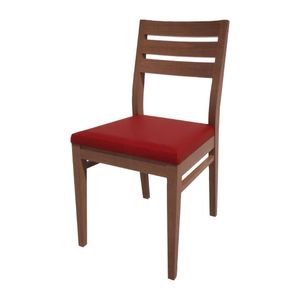 Bolero Bespoke Marty A Side Chair in Red/Walnut - HS362 - 1
