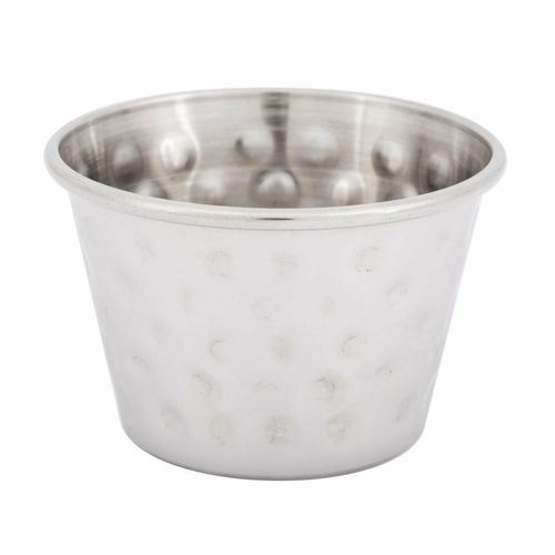 Olympia Hammered Stainless Steel Sauce Cups 70ml (Pack of 12) - FU289 - 2