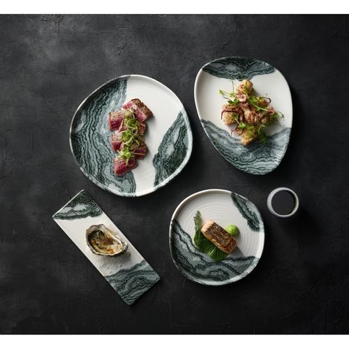 Churchill Tide Black Organic Walled Plates 203mm (Pack of 6) - HX185 - 5