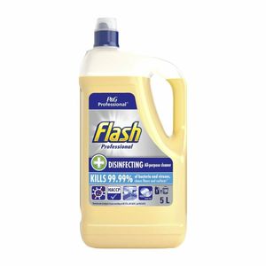 Flash Professional Disinfecting All-Purpose Cleaner Concentrate Lemon (Pack of 2 x 5Ltr) - DX547 - 1