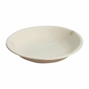 Fiesta Compostable Deep Palm Leaf Plates Round 175mm (Pack of 100) - HT873 - 1