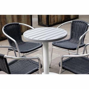 Bolero Aluminium Round Table Top Light Grey 580mm - FX038 - 3