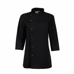 Whites Ladies Fitted Chef Jacket Black Size L - BA110-L - 1