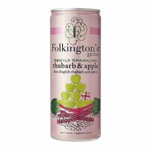 Folkington's Sparkling Drinks Rhubarb & Apple Can 250ml (Pack of 12) - FU469 - 1