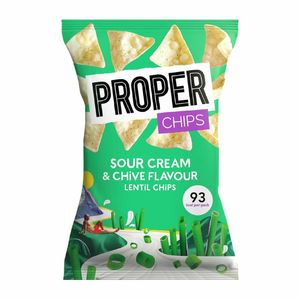 Properchips Impulse Sour Cream & Chive Lentil Chips 20g (Pack of 24) - HS873 - 1