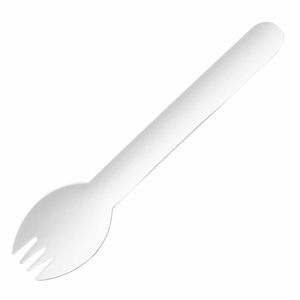 Fiesta Compostable Paper Sporks 160mm (Pack of 100) - HT488 - 3
