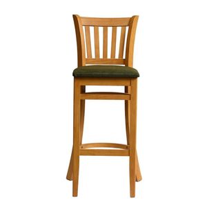 Manhattan Bar Chair in Soft Oak with Shetland Forest Seat - HX861 - 1