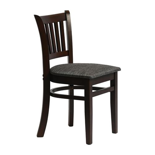 Manhattan Dining Chair in Dark Walnut with Shetland Smoke Seat (Pack of 2) - HX804 - 4