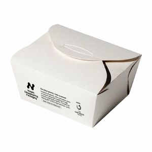 Notpla Small Takeaway Boxes White 800ml (Pack of 500) - HW501 - 1