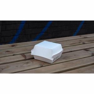 Notpla Clamshell Burger Boxes - White (Pack of 200) - HW504 - 3