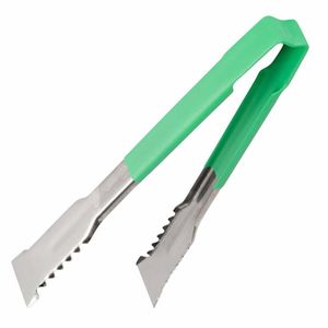 Vollrath Versagrip Tongs Flat Green 9.5'' - HY168 - 1