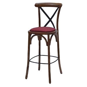 Bristol Bar Chair in Vintage with Shetland Scarlett Seat - HX893 - 1
