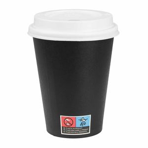 Nisbets Essentials Hot Cups and Lids Pack 12oz (Pack of 300) - HW635 - 3