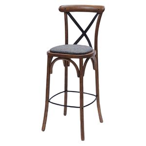 Bristol Bar Chair in Vintage with Shetland Smoke Seat - HX891 - 1
