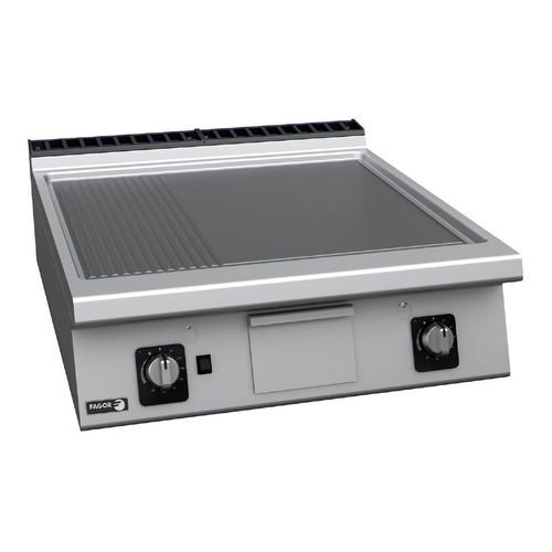 Fagor 900 Series Countertop Half Ribbed Plate Gas Griddle FT-G910 LR - HY843 - 1