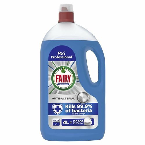 Fairy Professional Super Concentrated Washing Up Liquid Antibacterial 4Ltr (Pack of 2) - HY899 - 1