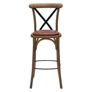 Bristol Bar Chair in Weathered Oak with Bison Tan Seat - HX880 - 3