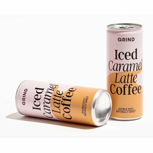Grind Iced Caramel Latte Coffee Cans 250ml (8 Pack) - KA273 - 4