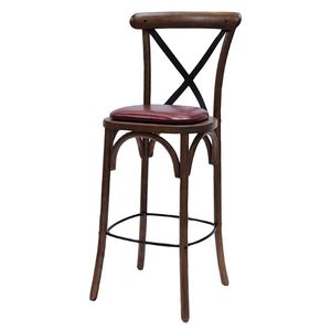 Bristol Bar Chair in Vintage with Bison Bordeaux Seat - HX889 - 1