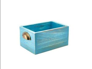 GenWare Blue Wash Acacia Wood Display Drawer 21.5 x 15 x 11cm - 1