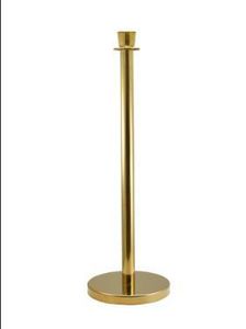 Genware Brass Plated Barrier Post (Pack of 2) - 1
