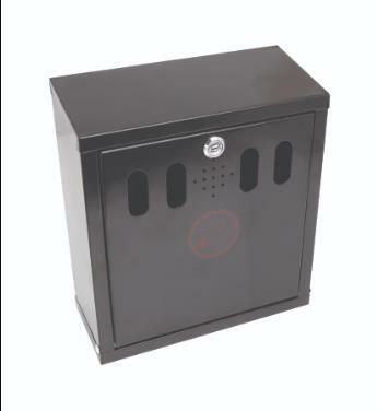 Genware Black Wall-Mounted Outdoor Ashtray - 1