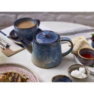 Terra Porcelain Aqua Blue Teapot 50cl/ 17.6oz (Pack of 6) - 3