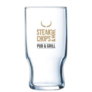 Custom Branded Campus Tumbler Glass - Half Pint (290ml/9.8oz) - 1