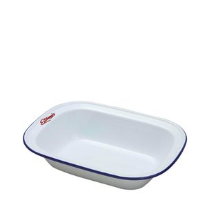 Custom Branded Enamel Oblong Pie Dish (240x180x55mm) - 1