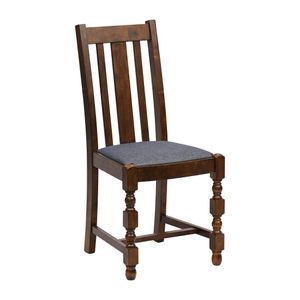 Thame Dining Chair in Vintage Wood with Shetland Sea Seat (6 Pack) - JA271 - 1