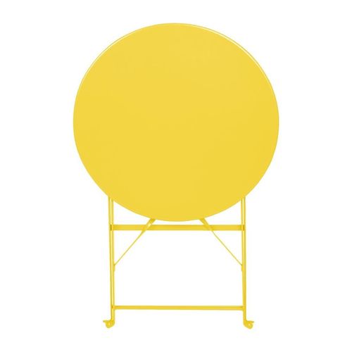Bolero Perth Mellow Yellow Pavement Style Round Table 600mm - HZ369 - 2