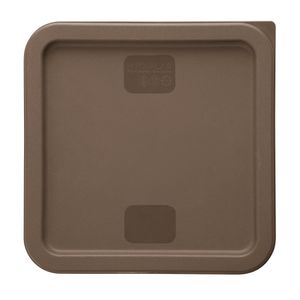 Hygiplas Square Food Storage Container Lid Brown Medium - HY423 - 3