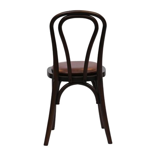 Hoop Back Dining Chair in Dark Walnut with Bison Espresso Seat (Pack of 2) - HX821 - 2