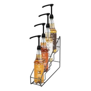 Olympia Syrup Bottle Stand Black Wire 400x105x320mm - HY987 - 3