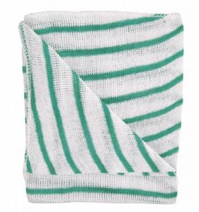Green Striped Heavy Duty Dish Cloth (10 per pack) - 1