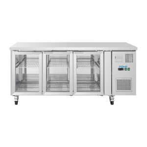 Polar U-Series 3 Door Counter with Glass Doors - UA069 - 3