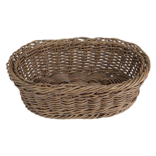 Olympia Polywicker Oval Basket Dark Brown 240x170mm - JA359 - 1