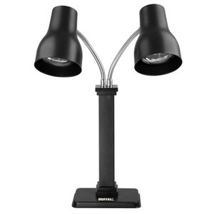 Buffalo Double Heat Lamp Carving Station Matt Black 2x250W - JA868 - 1