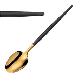 Amefa Soprano Dessert Spoons Black & Gold (12 Pack) - JD262 - 1