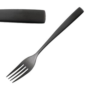Comas BCN Black Dessert Forks (12 Pack) - JC560 - 1