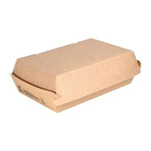 Notpla 9x6 Clamshell Takeaway Boxes - Kraft (150 Pack) - JB801 - 1