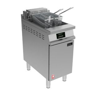Falcon Dominator Plus E3840P Single Pan Twin Basket Programmable Electric Fryer on Feet - JB732 - 1