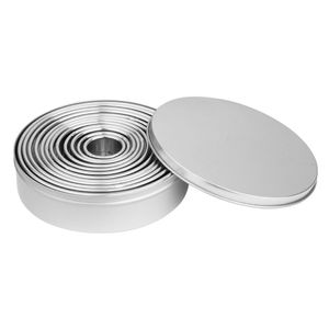 Vogue Stainless Steel Round Plain Cutters (Pack 12) - JB551 - 1