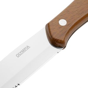 Olympia Jumbo Steak Knives with PP Wood Effect Handles (12 Pack) - HZ973 - 3