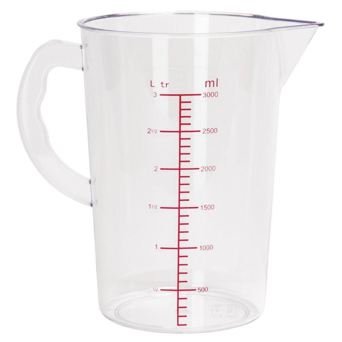 CG973 - Vogue Polycarbonate Measuring Jug 3Ltr - Each - CG973